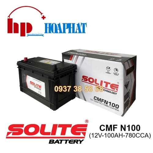 BÌNH ẮC QUY SOLITE CMF N100 (12V-100AH)